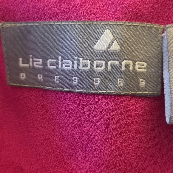 Liz Claiborne Fuchsia Double-Breasted Pleated Skirt Midi Dress Size 4 - Picture 6 of 8